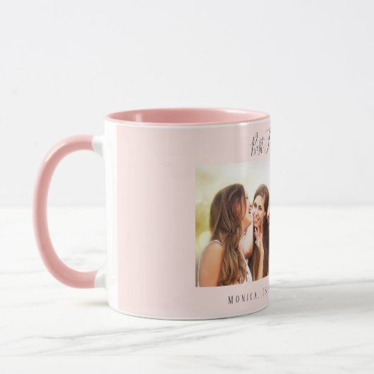 Die besten Freunde für immer Foto-Namen rot Rosa Tasse (Links)