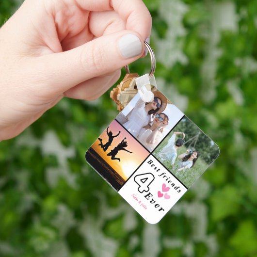Die besten Freunde für immer FotoCollage - Custom  Schlüsselanhänger (Hand)