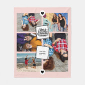 Die besten Freunde für immer FotoCollage Rosa Fleecedecke (Vorderseite)