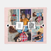 Die besten Freunde für immer FotoCollage Rosa Fleecedecke (Vorderseite (Horizontal))