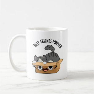 Die besten Freunde für immer Funny Cat and Box Puf Kaffeetasse
