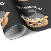 Die besten Freunde für immer Funny Cat and Box Pun Geschenkpapier (Rolleneckpunkt)