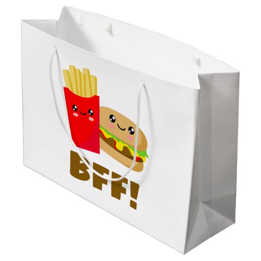 Die besten Freunde für immer Große Geschenktüte (Rückseite Schrägansicht)