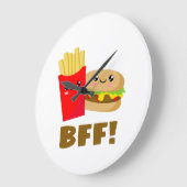Die besten Freunde für immer Große Wanduhr (Winkel)