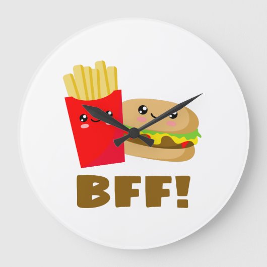 Die besten Freunde für immer Große Wanduhr (Vorderseite)