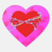 Die besten Freunde für immer Herz-Aufkleber (Vorderseite)