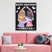 Die besten Freunde für immer Leinwand (Insitu (Wohnzimmer))