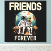 Die besten Freunde für immer Leinwanddruck (Insitu (Holzboden))
