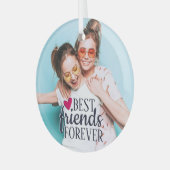 Die besten Freunde für immer moderne BESTE FREUNDI Ornament Aus Glas (Vorderseite links)