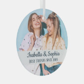 Die besten Freunde für immer moderne BESTE FREUNDI Ornament Aus Glas (Vorderseite Rechts)