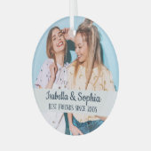 Die besten Freunde für immer moderne BESTE FREUNDI Ornament Aus Glas (Vorderseite links)