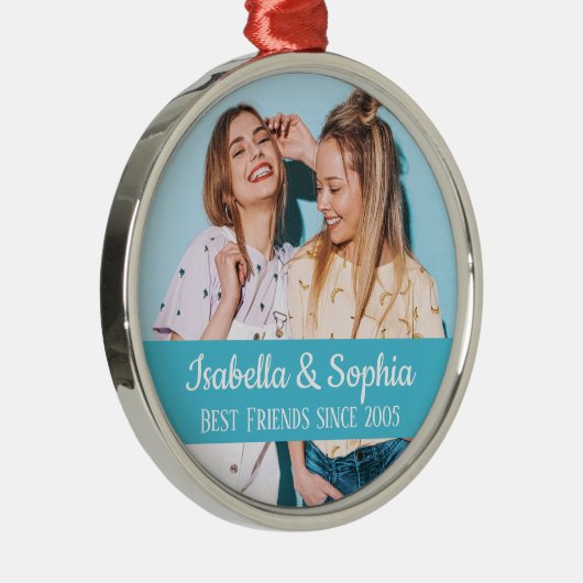 Die besten Freunde für immer moderne BESTE FREUNDI Ornament Aus Metall (Rechts)