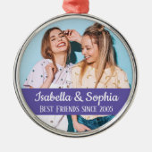 Die besten Freunde für immer moderne BESTE FREUNDI Ornament Aus Metall (Vorne)