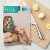 Die besten Freunde für immer | Moderne Streifen BE Geschirrtuch (Viertel Falte)