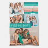 Die besten Freunde für immer | Moderne Streifen BE Geschirrtuch (Vertikal)