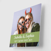 Die besten Freunde für immer modernes Foto der BES Quadratische Wanduhr (Winkel)