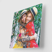 Die besten Freunde für immer modernes Foto der BES Quadratische Wanduhr (Winkel)