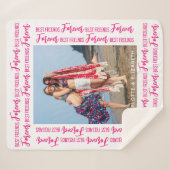 Die besten Freunde für immer Modernes Trendy Pink  Sherpadecke (Vorderseite (Horizontal))