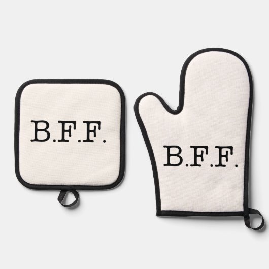 Die besten Freunde für immer Ofenhandschuh & Topflappen-Set (Vorderseite)