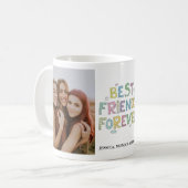 Die besten Freunde für immer Personalisierte Foto Kaffeetasse (Vorderseite Links)