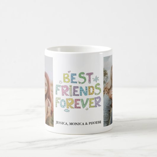 Die besten Freunde für immer Personalisierte Foto Kaffeetasse (Mittel)