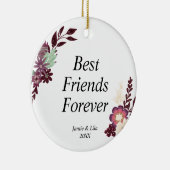Die besten Freunde für immer Personalisierte Lila Keramik Ornament (Rechts)