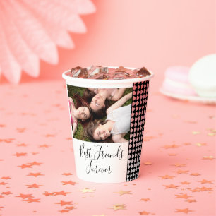 Die besten Freunde für immer Pink Heart Friendship Pappbecher