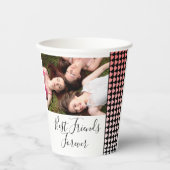 Die besten Freunde für immer Pink Heart Friendship Pappbecher (Vorderseite)