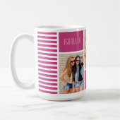 Die besten Freunde für immer Pink Trendy Foto Coll Kaffeetasse (Links)