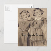Die besten Freunde für immer Postkarte (Vorne/Hinten)