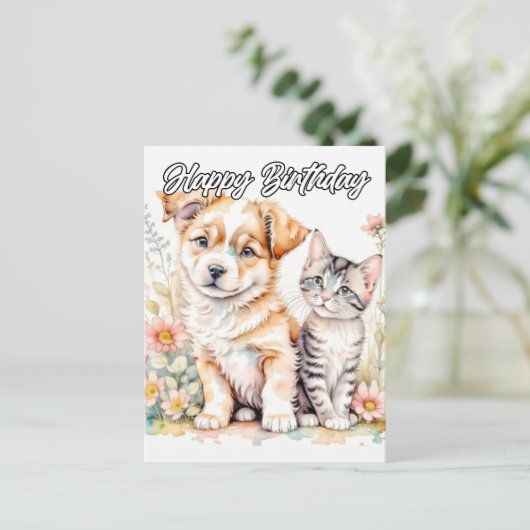 Die besten Freunde für immer Postkarte (Stehend Vorderseite)