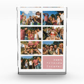 Die besten Freunde für immer rosa Collage Fotoblock (Vorderseite)