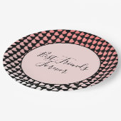 Die besten Freunde für immer rosa Herz Pappteller (Schrägansicht)