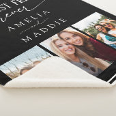 Die besten Freunde für immer Schwarz-Foto Collage Sherpadecke (3/4)