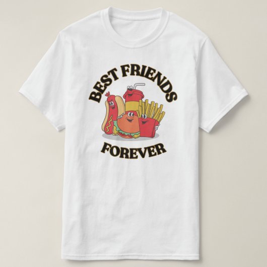 Die besten Freunde für immer T - Shirt (Design vorne)