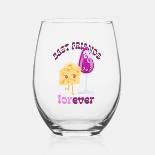 Die besten Freunde für immer Weinglas Ohne Stiel