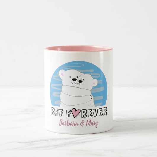 Die besten Freunde für immer Zweifarbige Tasse (Mittel)