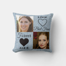 Die besten Freunde geben Blue Heart Foto Collage