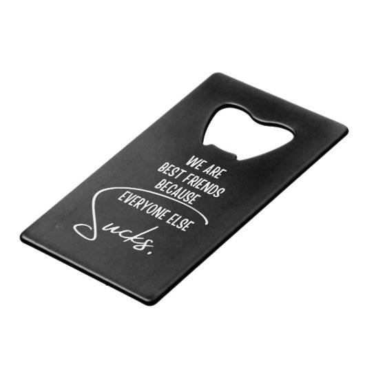 Die besten Freunde Geldbeutel Flaschenöffner (Vorderseite Schrägansicht)