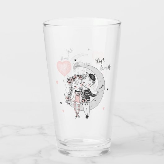 Die besten Freunde Glas (Rückseite)