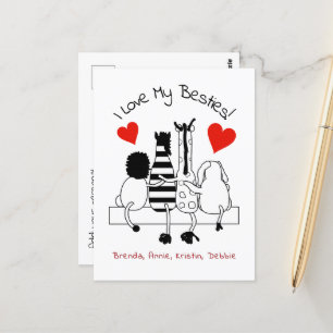 Die besten Freunde Grüße Postkarte