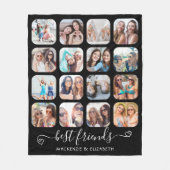 Die besten Freunde handgeschriebene Skriptschwerpu Fleecedecke (Vorderseite)