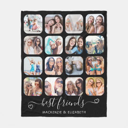 Die besten Freunde handgeschriebene Skriptschwerpu Fleecedecke (Vorderseite)