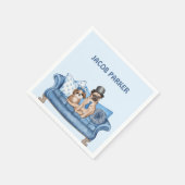 Die besten Freunde Hunde auf dem Sofa Serviette (Ecke)