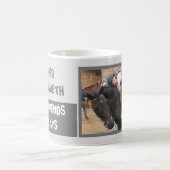 Die besten Freunde immer mich und meine graue Schi Kaffeetasse (Mittel)