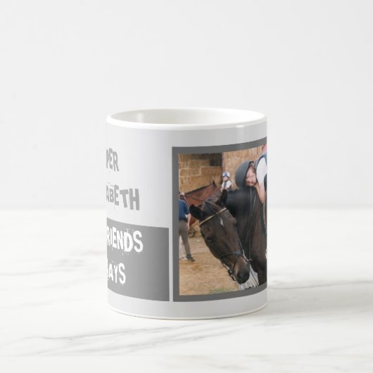 Die besten Freunde immer mich und meine graue Schi Kaffeetasse (Mittel)