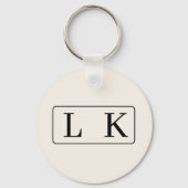 Die besten Freunde in Beige und Schwarz Mit Monogr Schlüsselanhänger (Vorderseite)