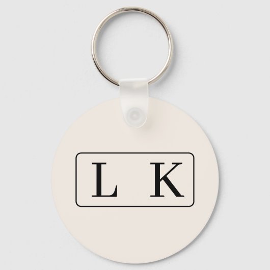 Die besten Freunde in Beige und Schwarz Mit Monogr Schlüsselanhänger (Vorderseite)