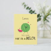 Die besten Freunde in einer Million Melon Niedlich Postkarte (Stehend Vorderseite)