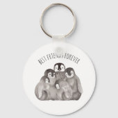 Die besten Freunde Kaiserpinguine Schlüsselanhänger (Vorderseite)